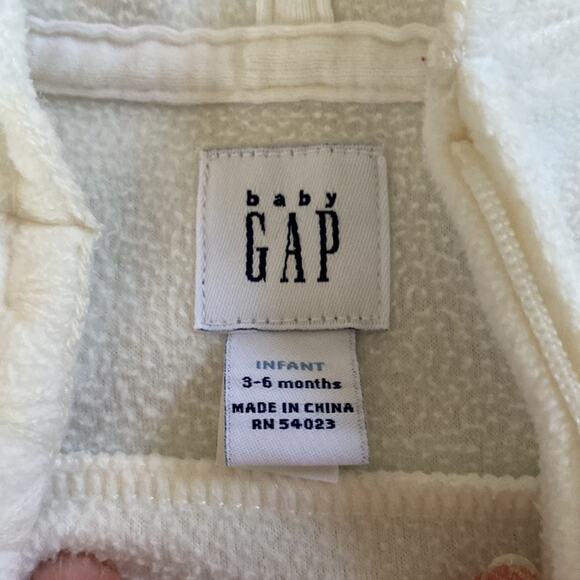 Baby GAP cream fleece sweatsuit Size 3-6 Months - Picture 7 of 7